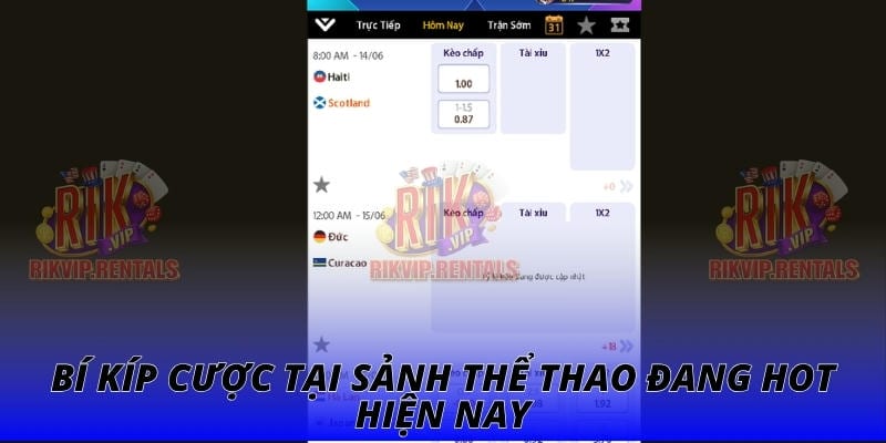 Bí kíp cược tại sảnh thể thao đang hot hiện nay